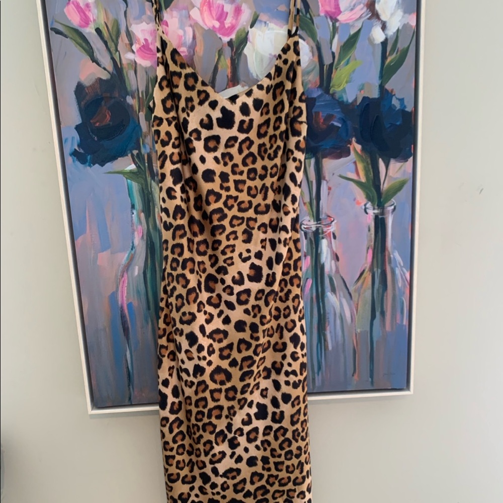 Cheetah Midi Slip Dress